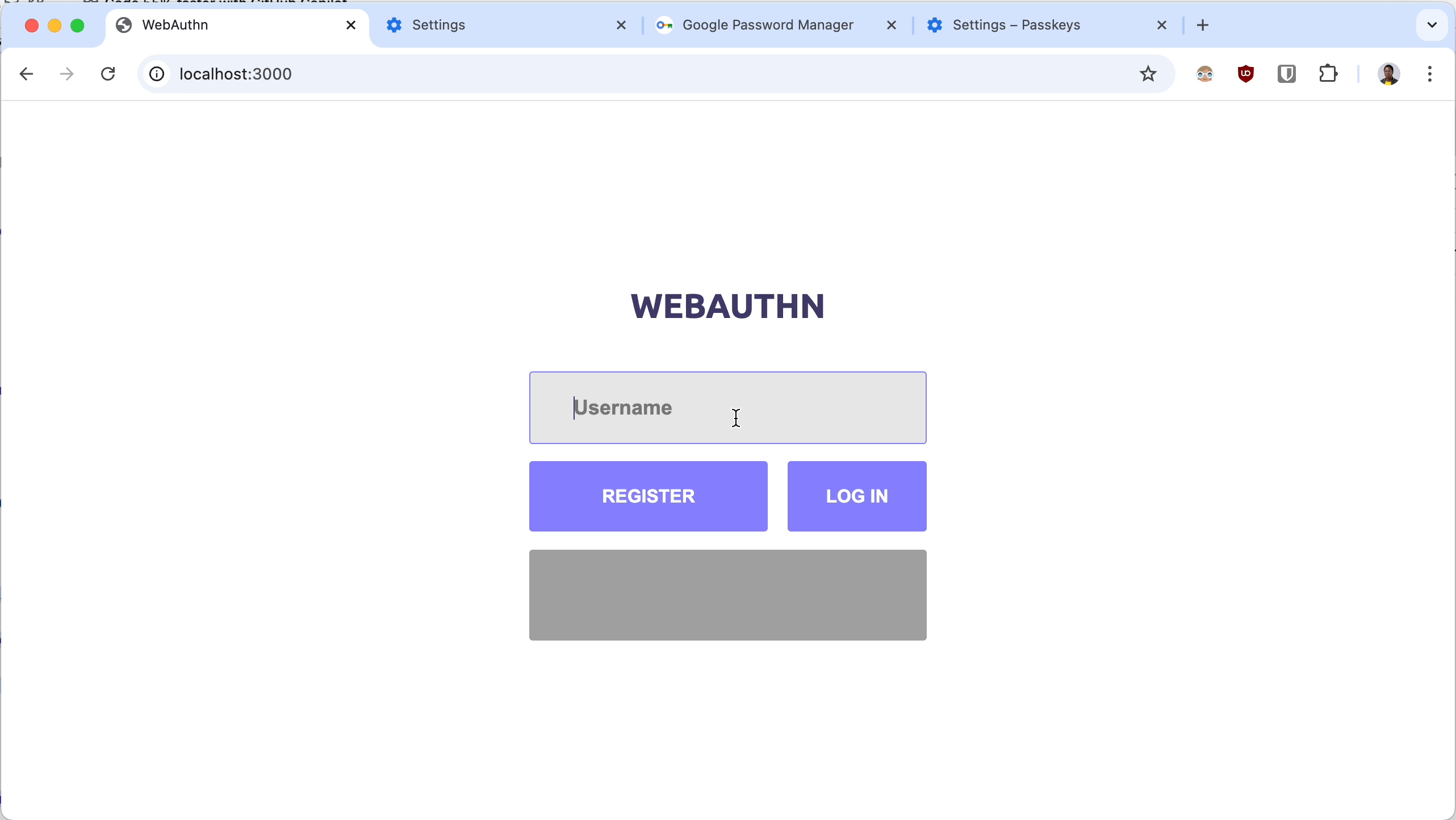 Testing registration